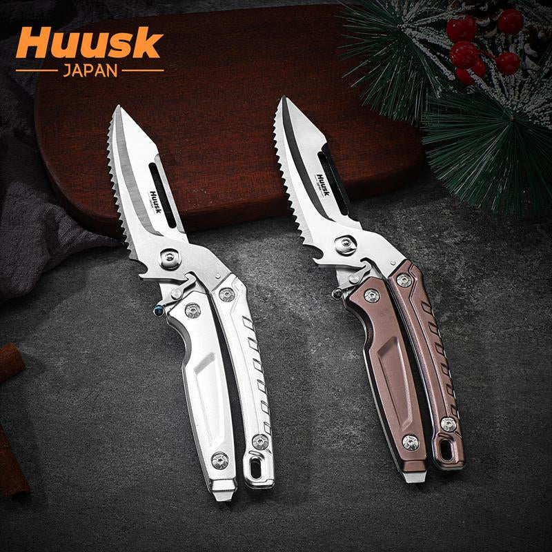 Huusk Heavy Duty Poultry Kitchen Scissors - Stainless Steel Kitchen Shears with Serrated Edge for Meat, Chicken, and Turkey Cutting, Quick Meat Scissors, Blackfriday/Christmas Gifts
